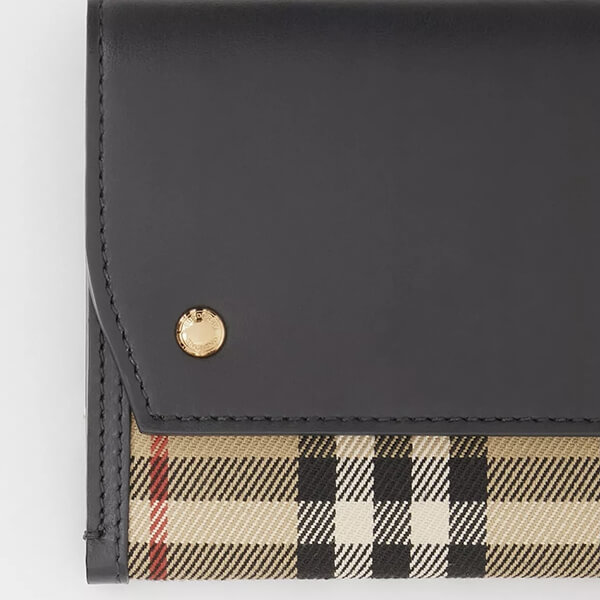 【バーバリー バッグ 偽物】ヴィンテージチェック&レザー フォンケース 80418021